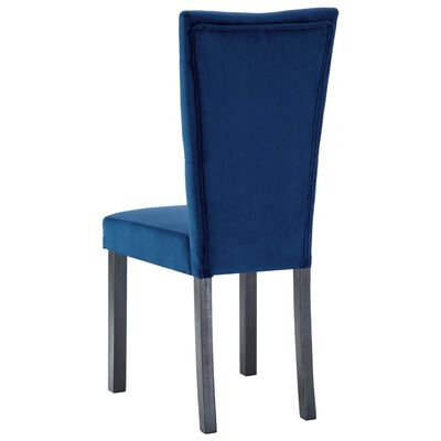 vidaXL spisebordsstole 2 stk. fløjl mørkeblå