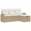 vidaXL Havesofa S&aelig;t 4 stk. Beige polyrattan