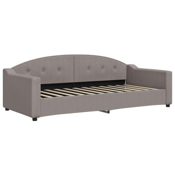 vidaXL daybed 90x200 cm stof gr&aring;brun