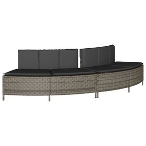 vidaXL spab&aelig;nke med hynder 2 stk. polyrattan gr&aring;
