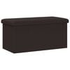 vidaXL foldbar opbevaringsb&aelig;nk PVC brun