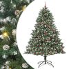 vidaXL Kunstigt juletr&aelig; Gr&oslash;n 240 cm PVC og plastik og st&aring;l