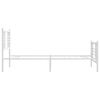 vidaXL sengeramme med sengegavl og fodg&aelig;rde 90x200 cm metal hvid