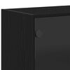 vidaXL Highboard Sort eg 68 x 37 x 142 cm