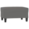 vidaXL fodskammel 70x55x41 cm mikrofiberstof m&oslash;rkegr&aring;