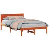 vidaXL Sengestel Brun 135 x 190 cm Massivt fyrretr&aelig;