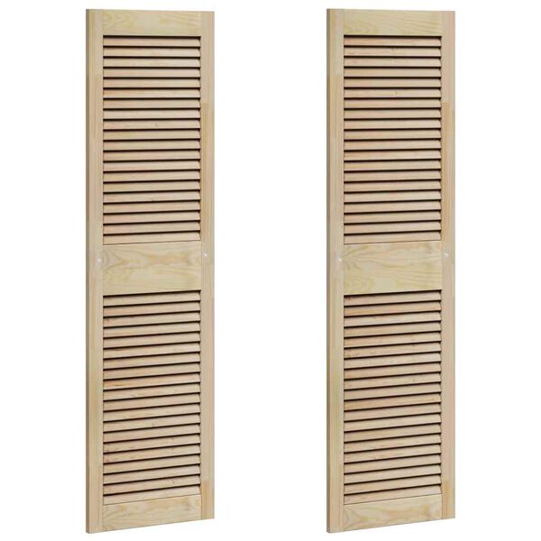 vidaXL Skabsd&oslash;r med d&oslash;r 2 pcs Naturfarvet 140,5 x 2,1 x 39,5 cm