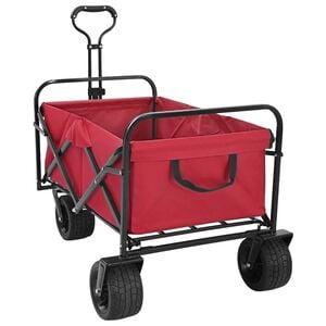 vidaXL Foldbar indk&oslash;bsvogn 89 x 63 x 96 cm R&oslash;d 200 kg