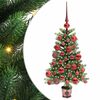vidaXL Juletr&aelig; med 150 LED'er med stativ Gr&oslash;n 65 cm PE