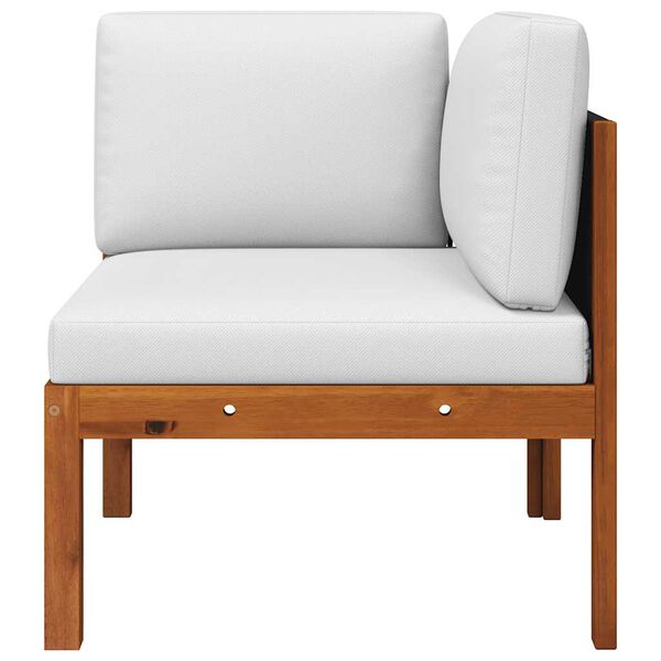 vidaXL havehj&oslash;rnesofa med hynder tr&aelig; akacie og reb