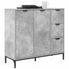 vidaXL Sideboard Beton Gr&aring; 89,5 x 33 x 82 cm Konstrueret tr&aelig;