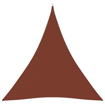 vidaXL solsejl 4x4x4 m oxfordstof trekantet terrakotta