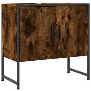 vidaXL underskab til h&aring;ndvask 60x33x60 cm konstrueret tr&aelig; r&oslash;get eg