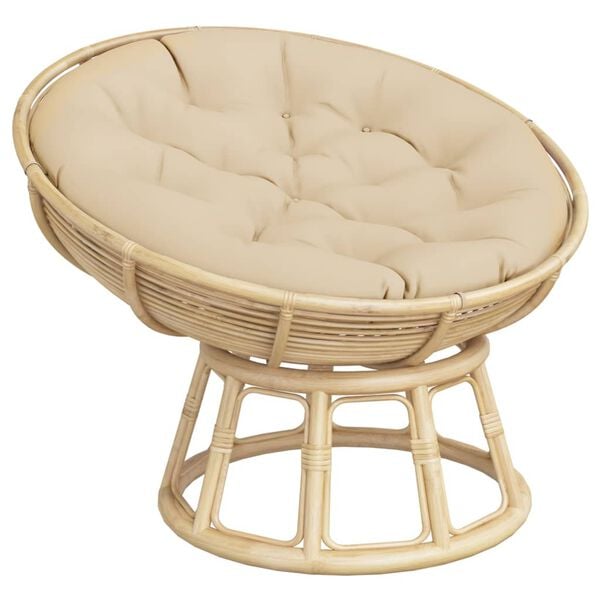 vidaXL rund hynde &Oslash;100x11 cm oxfordstof beige