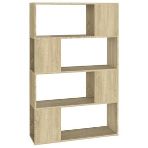 vidaXL bogreol/rumdeler 80x24x124,5 cm konstrueret tr&aelig; sonoma-eg