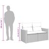 vidaXL 2-personers havesofa med hynder polyrattan beige