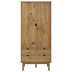 vidaXL t&oslash;jskab OTTA 76,5x53x172 cm massivt fyrretr&aelig;