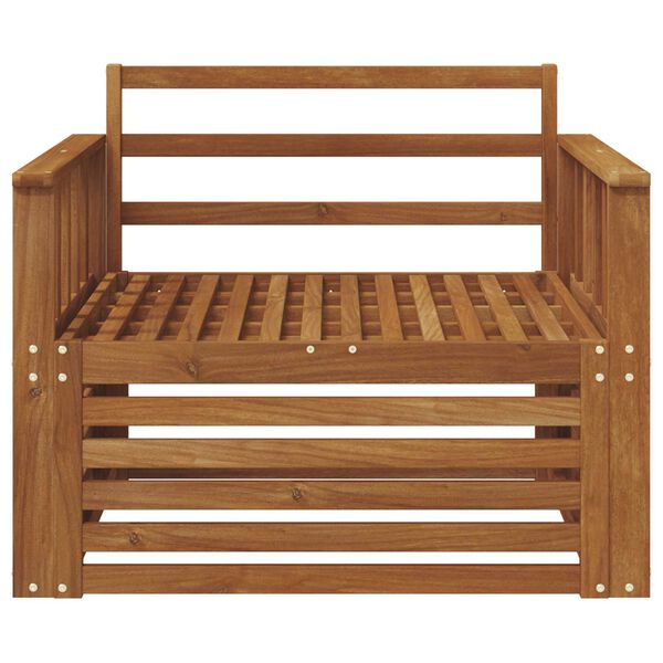 vidaXL 2 Stk Sofa med arml&aelig;n Massivt Akacietr&aelig; Naturfarvet