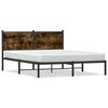 vidaXL sengeramme uden madras 140x190 cm metal r&oslash;get egetr&aelig;sfarve