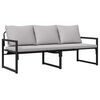 vidaXL Havem&oslash;bler med pude Lysegr&aring; 180 x 72,5 x 71 cm Polyester