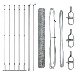 vidaXL Svejset Tr&aring;dhegn med Betonsokkel 10 x 1 m (B x H)