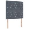 vidaXL LED Box Spring Bed med madras M&oslash;rkegr&aring; 120 x 200 cm Fl&oslash;jl