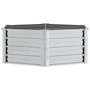 vidaXL h&oslash;jbed 129x45 cm galvaniseret st&aring;l s&oslash;lvfarvet