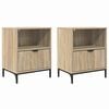 vidaXL Natskab 2 pcs Sonoma-eg 49 x 36 x 61 cm Konstrueret tr&aelig;