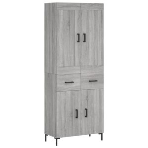 vidaXL h&oslash;jskab 69,5x34x180 cm konstrueret tr&aelig; gr&aring; sonoma-eg