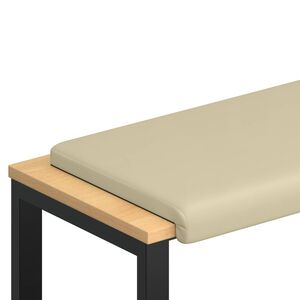 vidaXL B&aelig;nkpude Kunstl&aelig;der Cremefarvet Dybde 35 cm