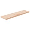 vidaXL hyldeplade 80x20x2,5 cm ubehandlet massivt egetr&aelig;