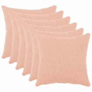 vidaXL Pudebetr&aelig;k 6 pcs HEERLEN Lyser&oslash;d 30 x 30 cm Boucl&eacute;