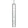 vidaXL buede gabionkurve 8 stk. 400x30x220/240 cm galvaniseret jern