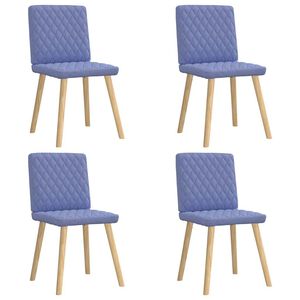 vidaXL spisebordsstole 4 stk. Jeans bl&aring;t stof