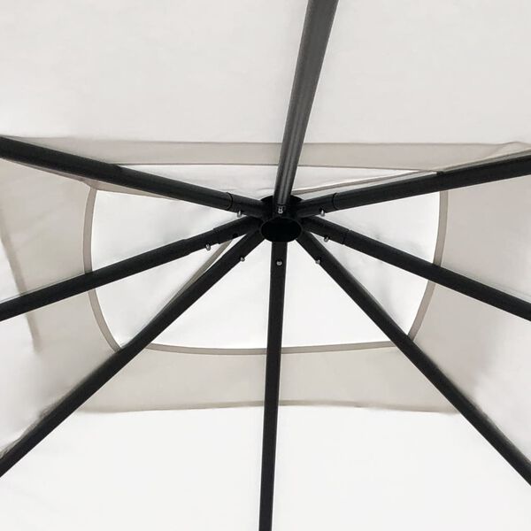 vidaXL med stolpeovertræk 3x3x2,6 m 160 g/m² cremefarvet