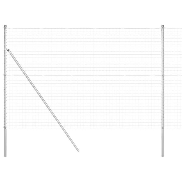 vidaXL Hegn med post S&oslash;lv 1,6 x 10 m St&aring;l og PVC