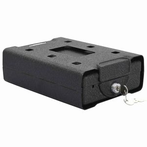 vidaXL Bil Safe med l&aring;s Sort 22 x 16 x 7 cm St&aring;l