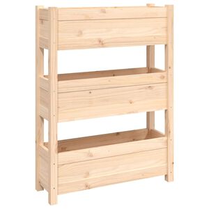 vidaXL plantekasse 77x25x104,5 cm massivt fyrretr&aelig;