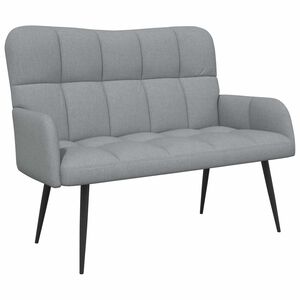 vidaXL 2-personers sofa Lysegr&aring; 115 x 61 x 87 cm Stof