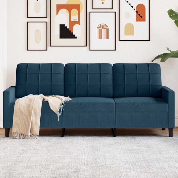 vidaXL 3-personers sofa 180 cm velour bl&aring;