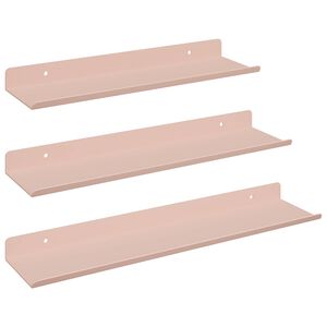 vidaXL Sv&aelig;vende hylde V&aelig;gmonteret 3 pcs Lyser&oslash;d 40 x 9 x 2,5 cm St&aring;l