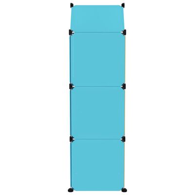 vidaXL opbevaringsreol til børn 8 kubeformede kasser PP blå