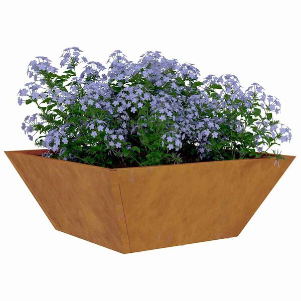 vidaXL Have Blomsterkrukke Rusten 40 x 40 x 15 cm Cortenstål