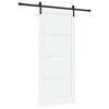 vidaXL Skyded&oslash;r 93 x 211 cm Konstrueret tr&aelig; Hvid og sort