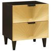 vidaXL Natskab Sort og Guld 40 x 33 x 46 cm Konstrueret tr&aelig;