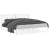 vidaXL sengeramme med sengegavl 193x203 cm metal hvid