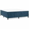 vidaXL Boxspring sengeramme M&oslash;rkebl&aring; 200x200 cm Fl&oslash;jl
