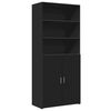 vidaXL skab 80x42,5x185 cm konstrueret tr&aelig; sort