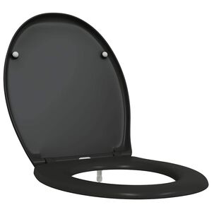 vidaXL Toilet s&aelig;de Sort 47 x 37 x 4 cm Duroplast
