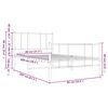 vidaXL sengeramme med sengegavl og fodg&aelig;rde 80x200 cm metal sort